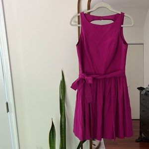 Amanda Uprichard Sleeveless Magenta Babydoll 100% silk Dress